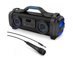 Hordozható bluetooth hangszóró Astrum ST500 BoomBox karaoke FM rádióval, mikrofonnal, AUX, USB, 65W 